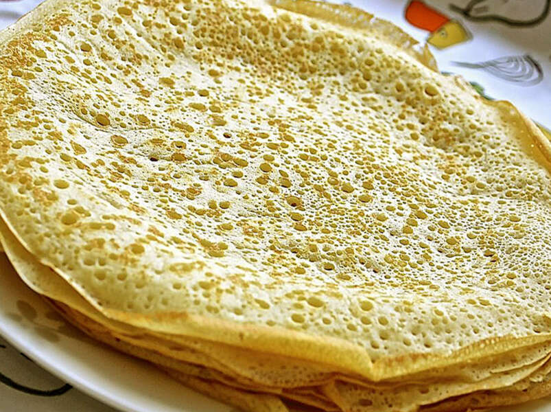 блины на воде скороспелые.