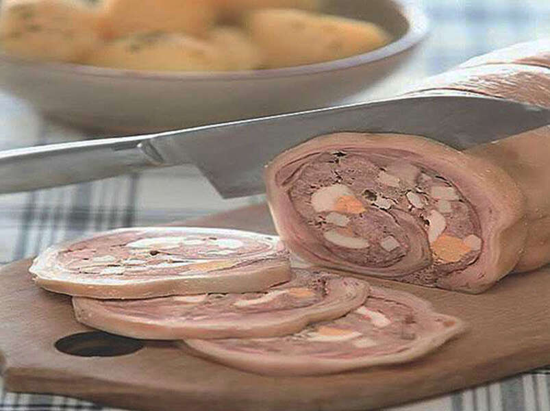 мясной рулет с яйцом, п/о.
