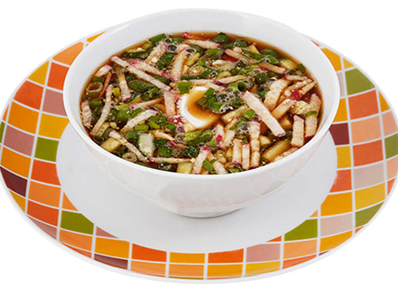  окрошка куриная на квасе.