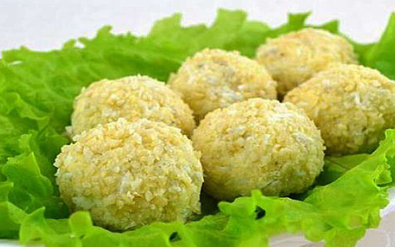 закуска рыбные шарики.