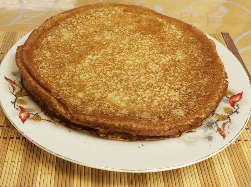 Блины, дрожжевые на сметане с гречневой мукой, для гурманов, п/о, видео.