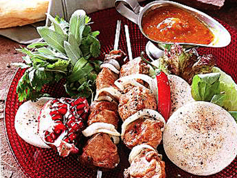 шашлык из баранины с гранатовым соком