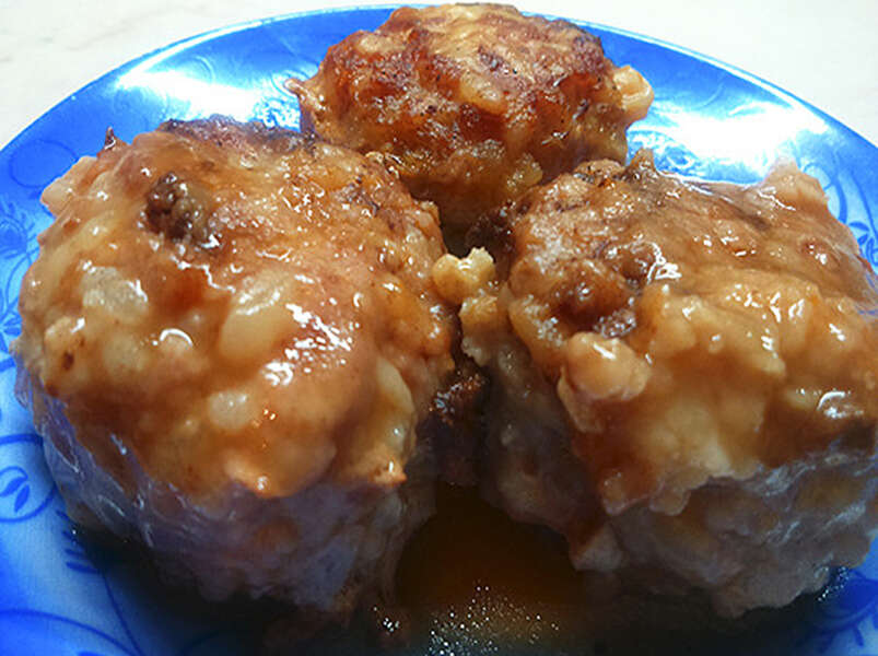 Тефтели, из свинины с подливкой, как в детстве. п/о, видео..