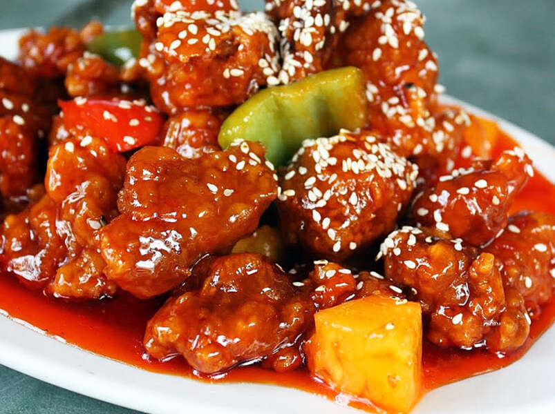 свинина в соусе.