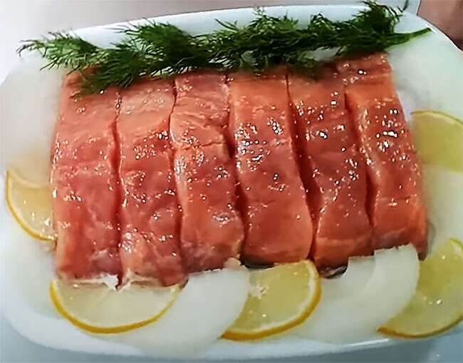 малосольная горбуша, свежемороженая рыба, п/о.