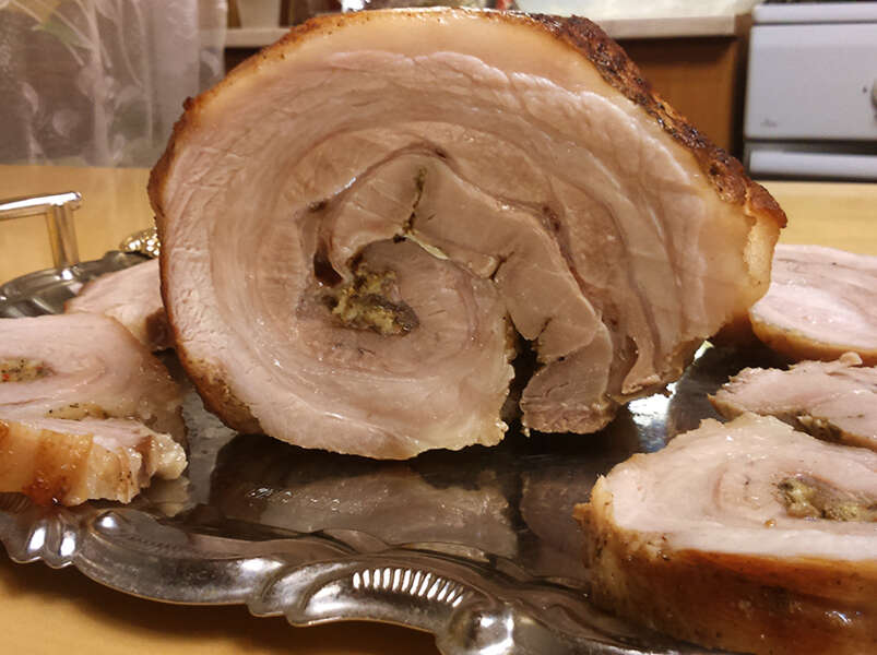 рулет из брюшины в духовке, п/о, видео.