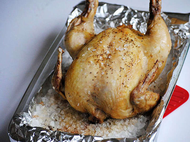 курица на соли и фольге. п/о.