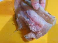 удоляем верхний плавник у рыбы