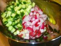 окрошка с мясом рецепт классическая на майонезе. 265ff7215153f7e5652ed193da5e7119. окрошка с мясом рецепт классическая на майонезе фото. окрошка с мясом рецепт классическая на майонезе-265ff7215153f7e5652ed193da5e7119. картинка окрошка с мясом рецепт классическая на майонезе. картинка 265ff7215153f7e5652ed193da5e7119. Окрошка с колбасой на воде с уксусом и майонезом – это любимое летнее блюдо для многих. Таким кушаньем можно не только хорошо подкрепиться, но и охладиться в зной и жару. Вкусное и питательное оно простое в приготовлении и почти не заменимо летней порой! Порции: 10 Время готовки: 1 час 20 мин.