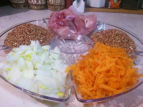 рецептурный состав для каши гречневой с куриной грудкой