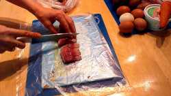 нарезаем филе на кусочки 