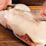 делим тушку на порционные куски.