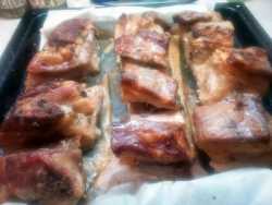 запекаем брюшину в течении 1 часа