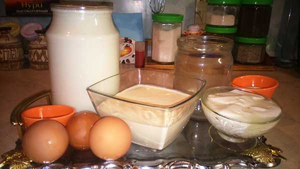 первоначальный состав продуктов для блинов со сметаной