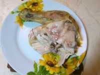 готовый окорочок с соком