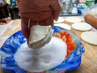 складываем полусферу в четвертинку